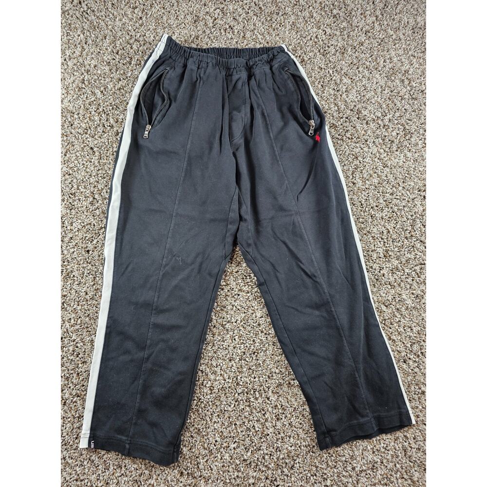 Polo by Ralph Lauren Mens Sz L Classic Thick Knit Sweatpants Pants Black White